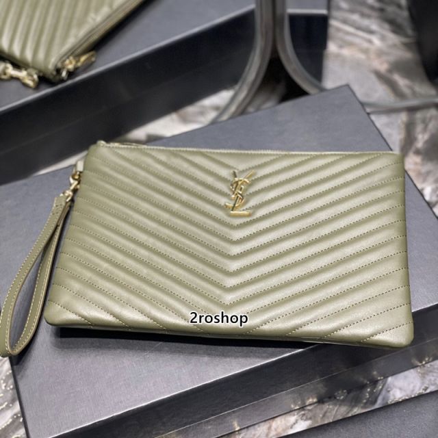 입생로랑모노그램클러치금장미듐