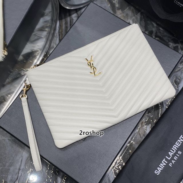 입생로랑모노그램클러치금장미듐