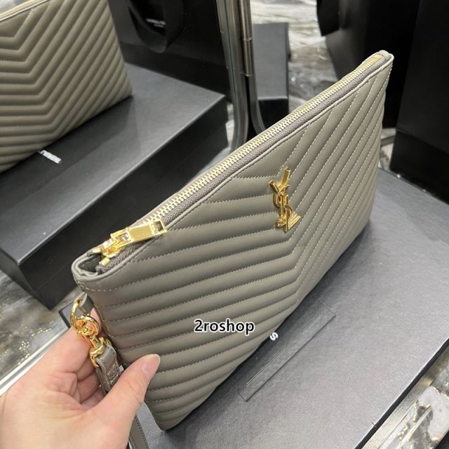 입생로랑모노그램클러치금장미듐