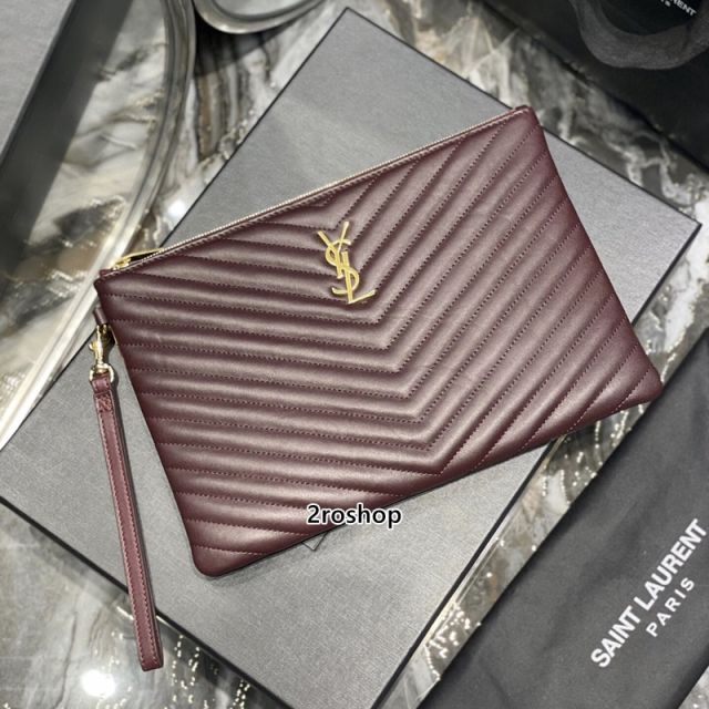 입생로랑모노그램클러치금장미듐