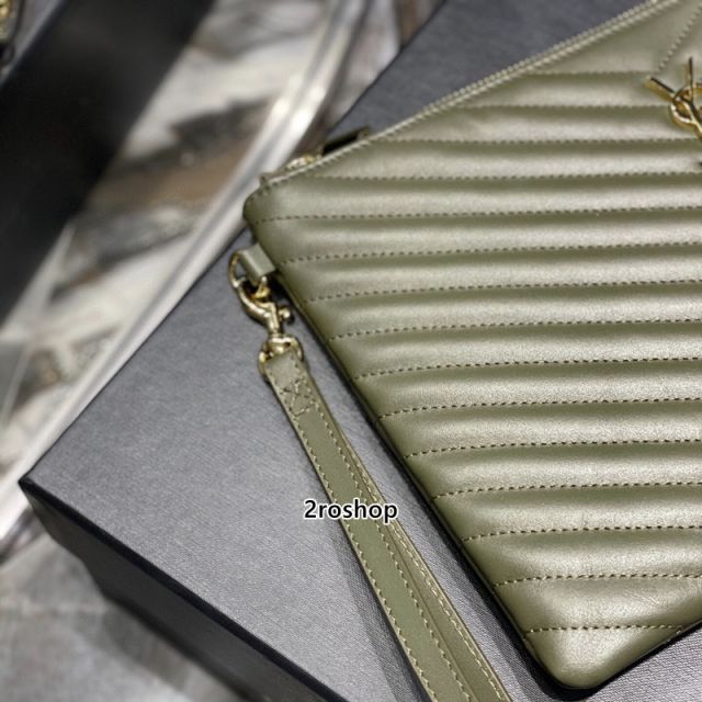 입생로랑모노그램클러치금장미듐