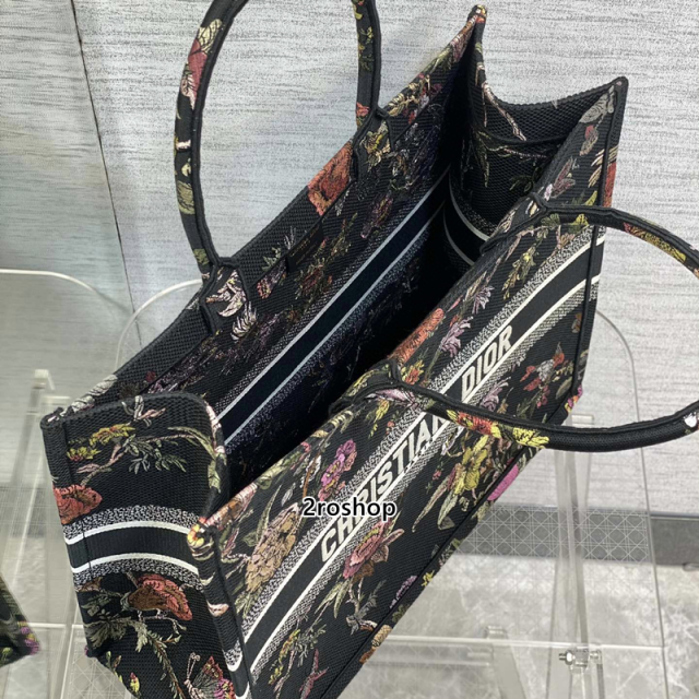 디올북토트백라지블랙멀티