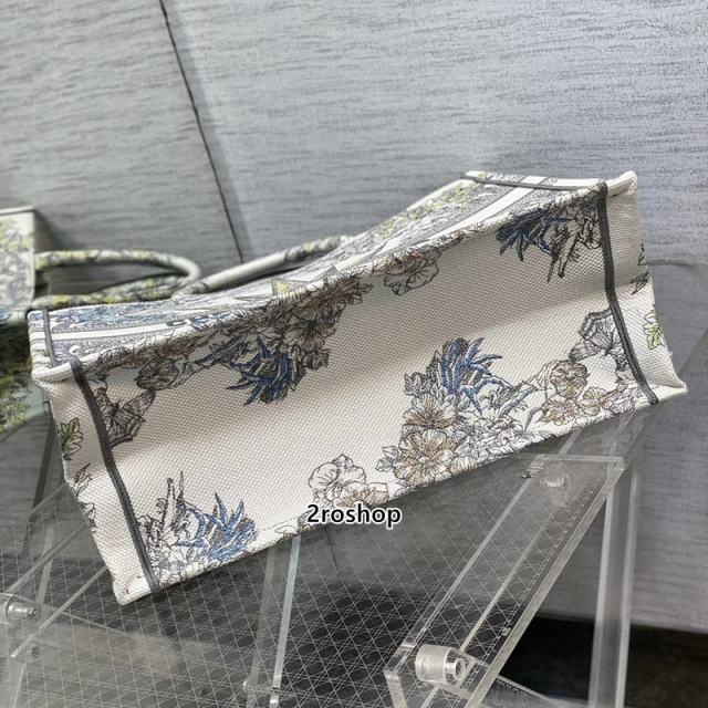 디올북토트백라지화이트멀티