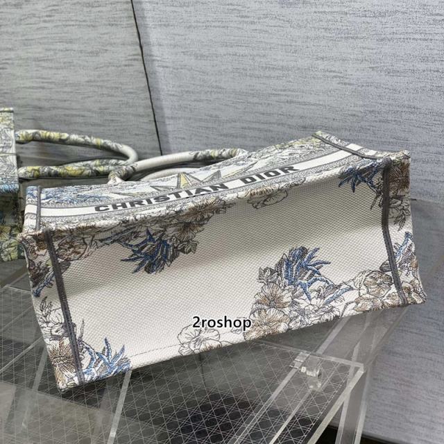 디올북토트백미듐화이트멀티