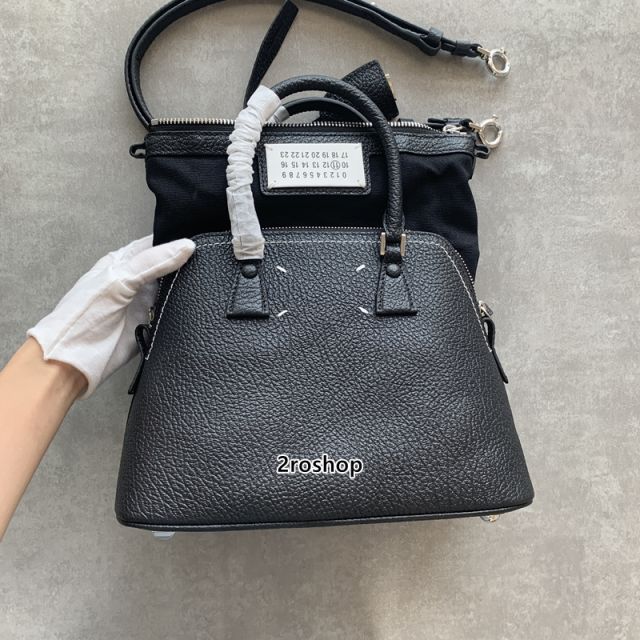 메종마르지엘라탑핸들백블랙