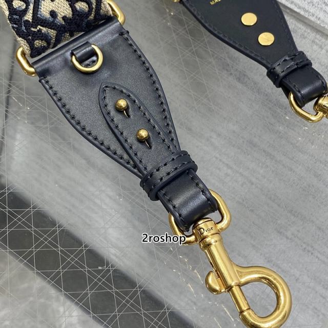 디올자수스트랩오블리크블루