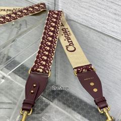 디올자수스트랩오블리크버건디