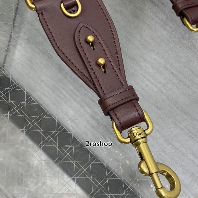 디올자수스트랩오블리크버건디
