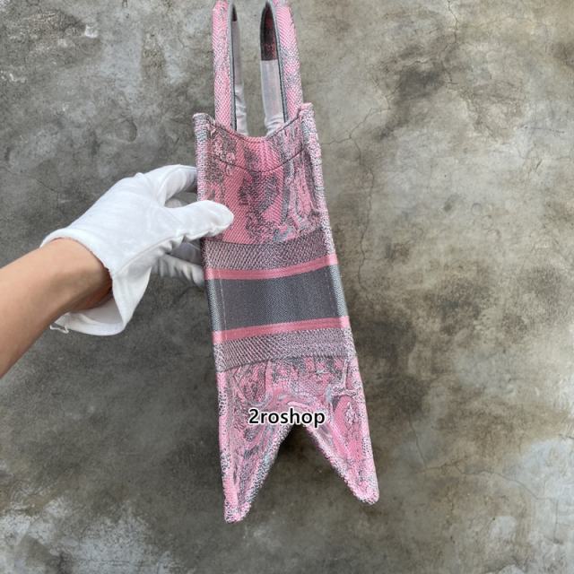 디올북토트백미듐핑크그레이