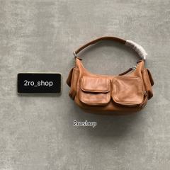 미우미우포켓숄더백브라운