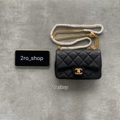 샤넬클래식체인백블랙캐비어금장