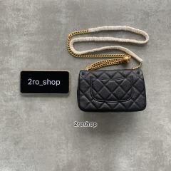 샤넬클래식체인백블랙캐비어금장