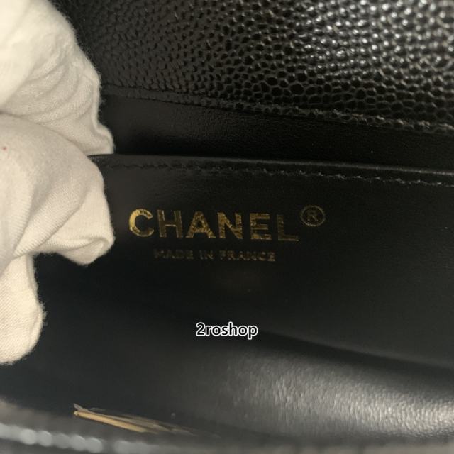 샤넬클래식체인백블랙캐비어금장