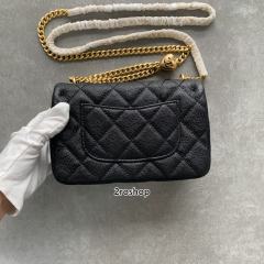 샤넬클래식체인백블랙캐비어금장