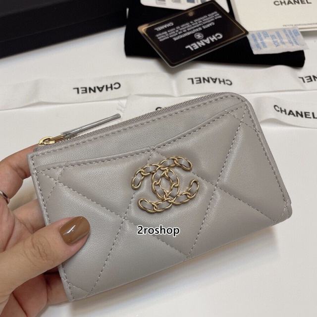 샤넬19로고카드지갑