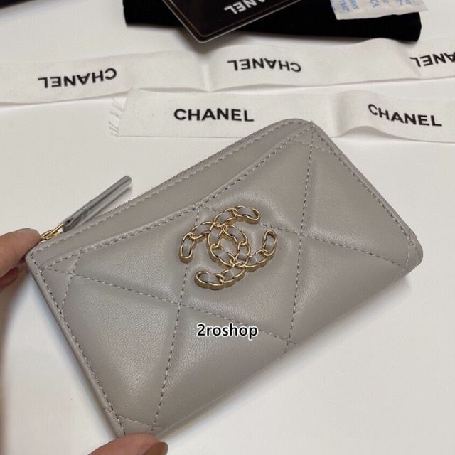 샤넬19로고카드지갑