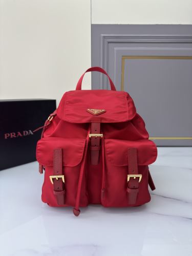 프라다백팩스몰레드금장