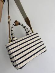 프라다 리넨 혼방 미니 핸드백  1BA038