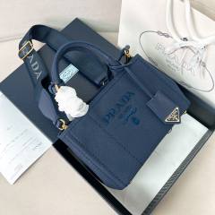 프라다 리넨 혼방 미니 핸드백  1BA038