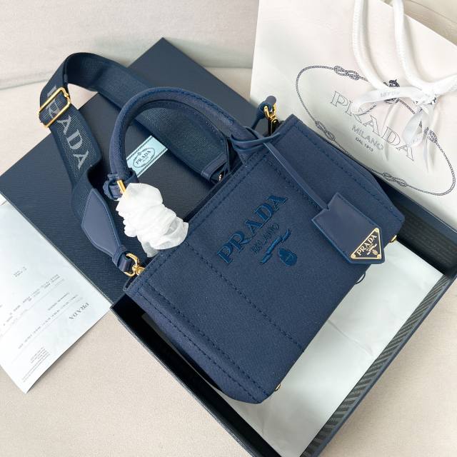프라다 리넨 혼방 미니 핸드백  1BA038