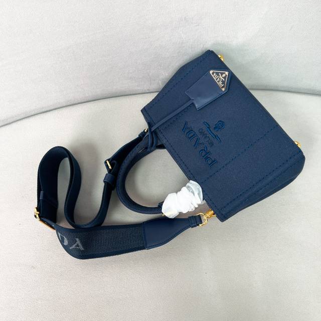 프라다 리넨 혼방 미니 핸드백  1BA038