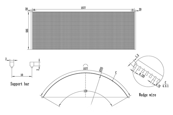 wedge wire Parabolic Screen - Johnson screen