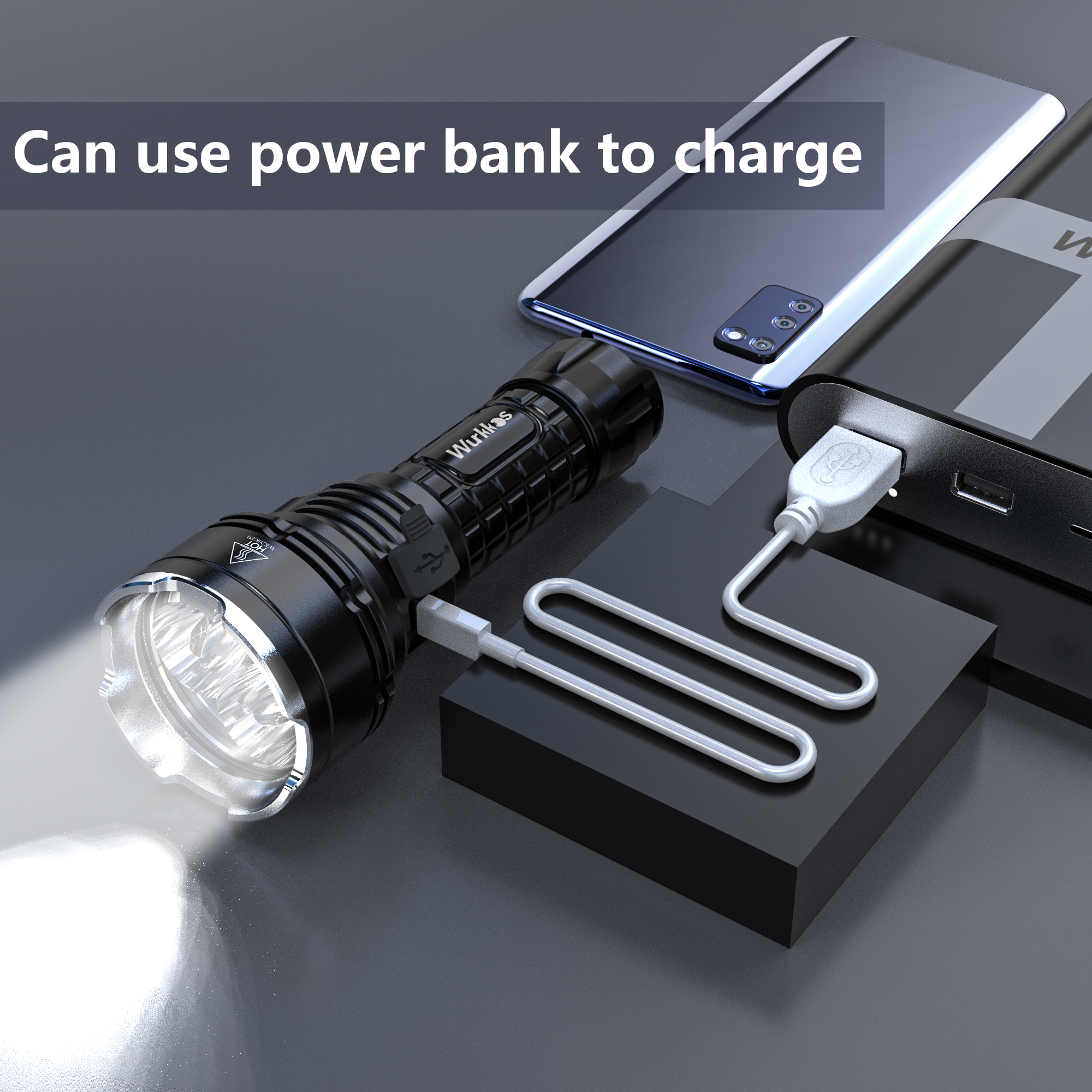 Wurkkos TS30 USB C Rechargeable 21700 Flashlight 4 SST40 Powerful
