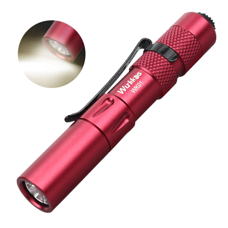 WK01 Penlight AAA Mini Flashlight SST20 4000K 6000K LED Flashlight Red