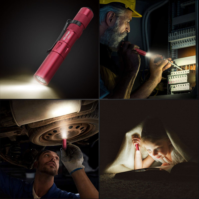 WK01 Penlight AAA Mini Flashlight SST20 4000K 6000K LED Flashlight Red