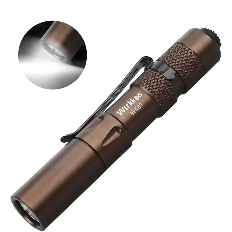 WK01 Penlight AAA Mini Flashlight SST20 4000K 6000K LED Flashlight Brown