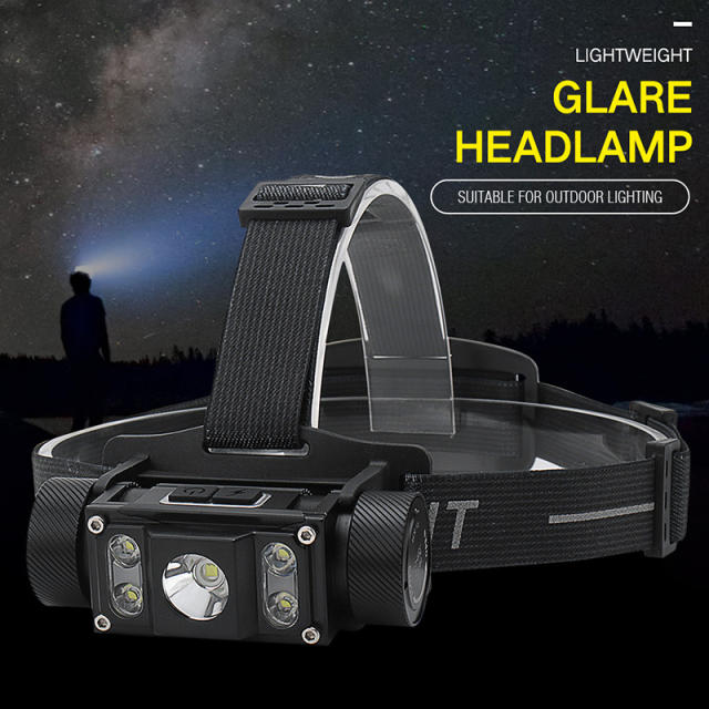B50 21700 LED Headlamp 1300lm USB-C Rechargeable Flashlight Compatible 18650 AAA with Magnet