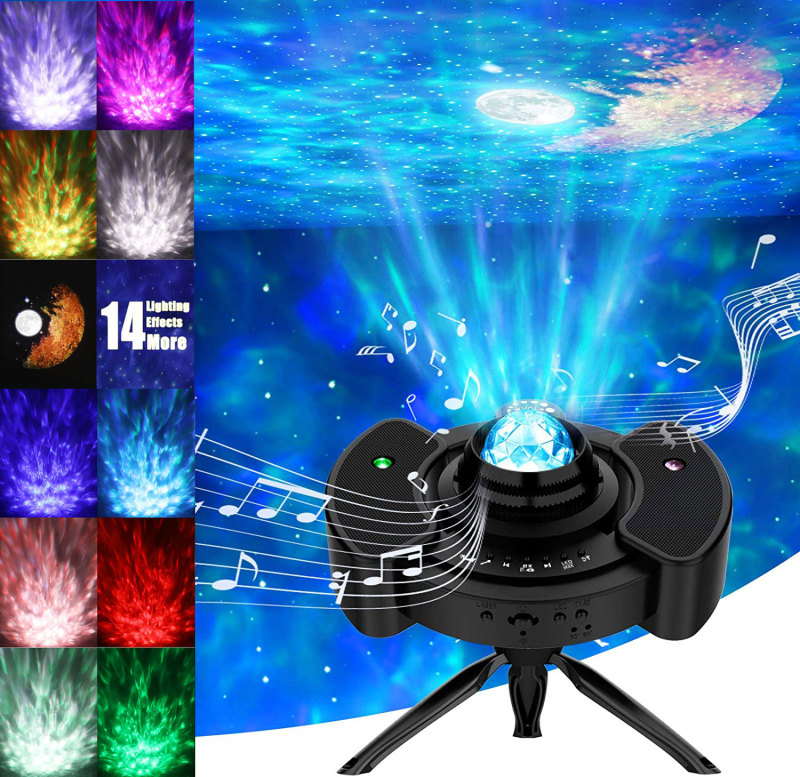 Star Projector Night Light Galaxy Sky Lite with Blue tooth Music Speaker Nightlight Mood for Bedroom, Home Theater, Game Rooms or Party Decoration, Gifts for Kids