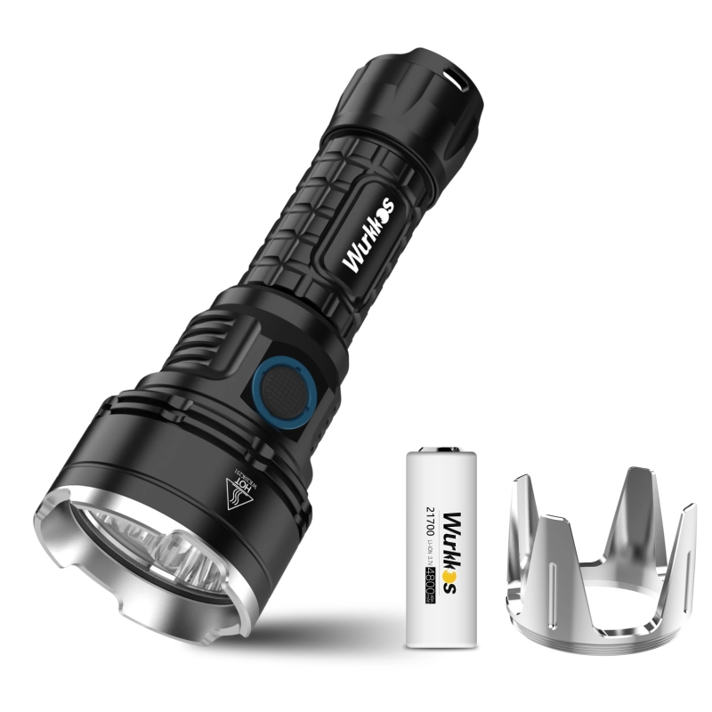 【Clearance】Wurkkos TS30 USB C Rechargeable 21700 Flashlight 4 SST40 Powerful Light 6000lm with Extra Stainless Bezel (deal)