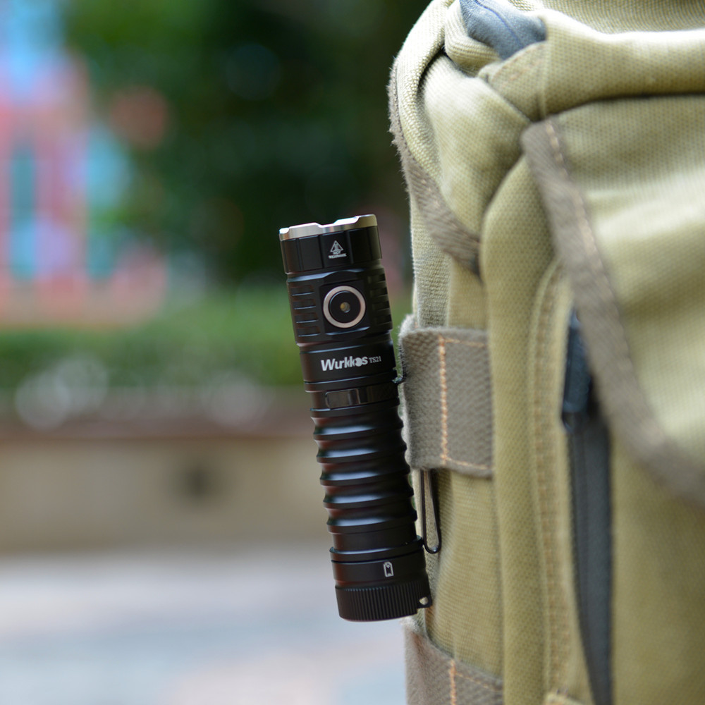 Wurkkos TS21 USB C Rechargeable 21700 LED Flashlight 3*SST20 3500lm Anduril UI with Magnet Tail Stainless Steel Bezel Anduril 1.0