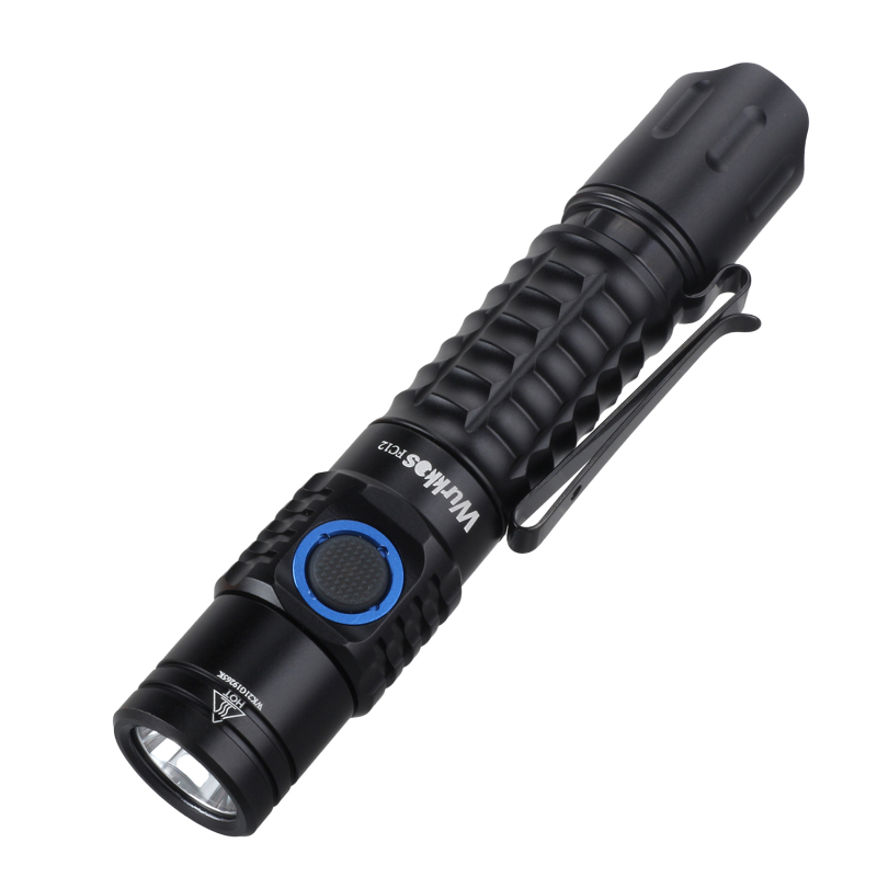 Wurkkos FC12 USB C Rechargeable Tactical Flashlight SFT40 2000lm 345M Throw Powerful Torch with Tail Switch 2 Groups