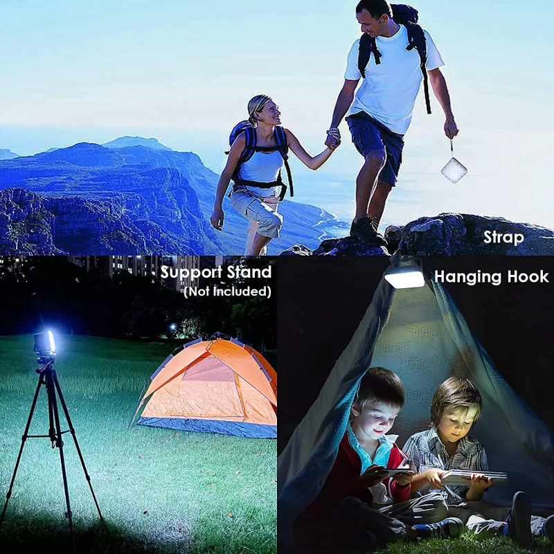 LED Camping Lantern USB Rechargeable,300LM,8000mAh Good Runtime Stepless Dimming,Power Bank Charing,with Magnetic