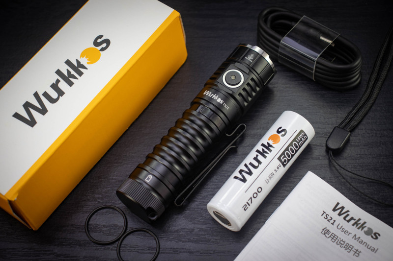 Wurkkos TS21 Triple SST20 By TIR Optics USB C Rechargeable 21700 LED Flashlight with Power bank function/Magnet Tail/Anduril 2.0