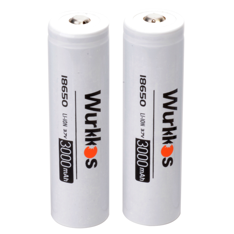 Wurkkos 18650 Rechargeable Batteries 3000mAh 3C discharge 2 Pieces/4 Pieces