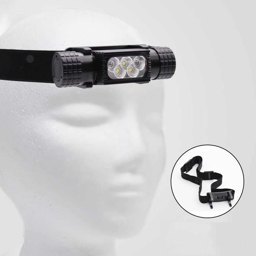 USB Rechargeable Headlamp Red White LED Light 18650 Head Light Capming Flashlight-5 lamp beads