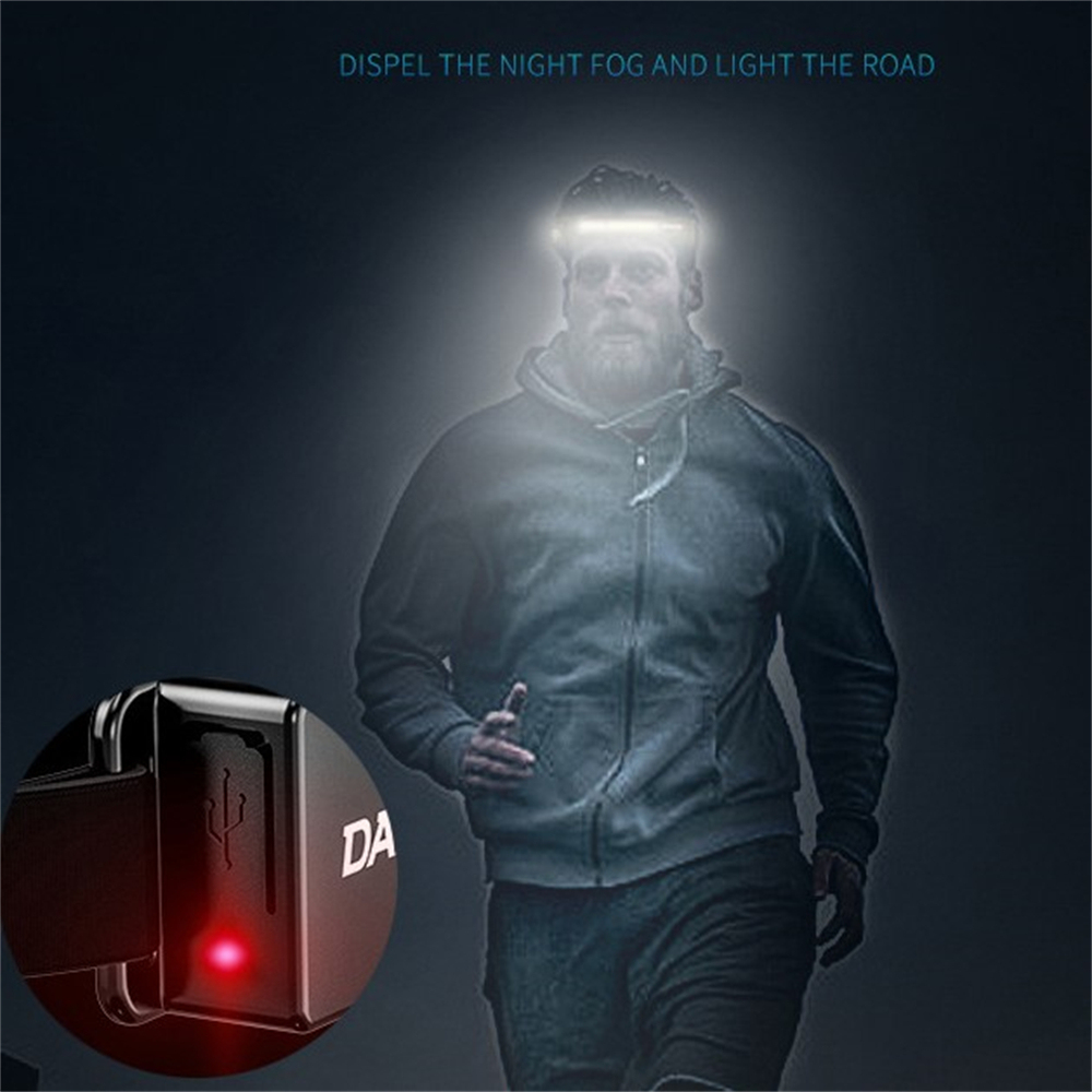 USB C Rechargeable Induction Headlamp Multi Function Head Light COB LED Head Lamp with Built-in Battery Flashlight 5 Modes