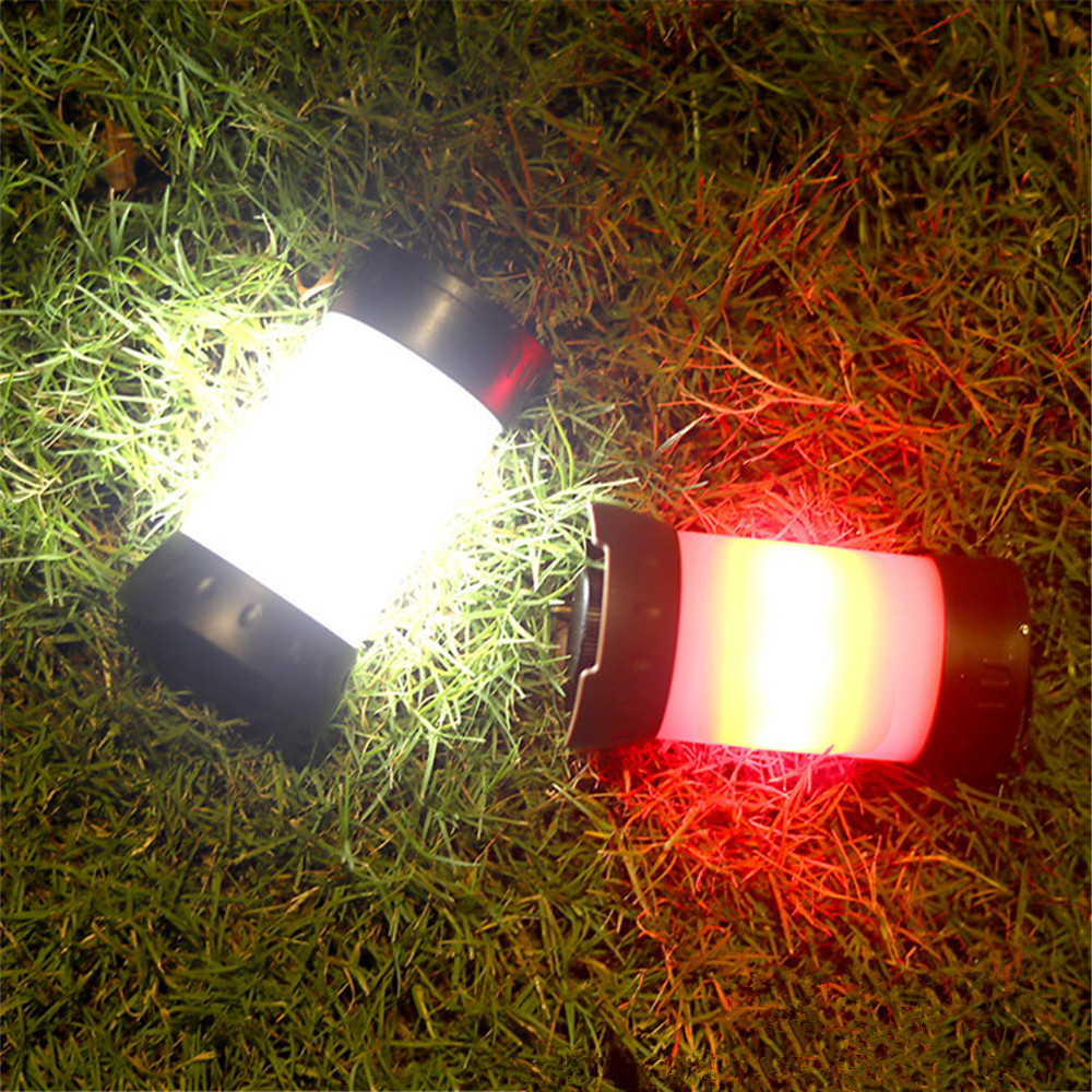 LED Camping Light USB Rechargeable Camping Lantern with Hanging Hook 18650 Portable Hand Lamp Camping Hiking Light