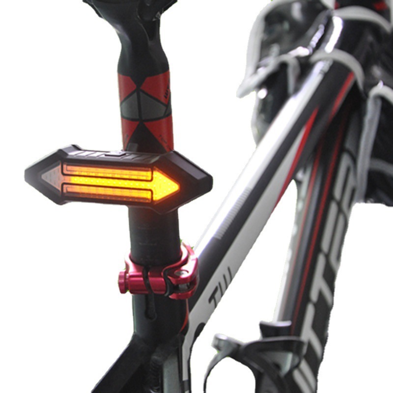 LED Bike Turn Signal 500 Lumen Bicycle Taillight Cycling Direction Indicator USB Charging Rear Light Safety Warning Lamp