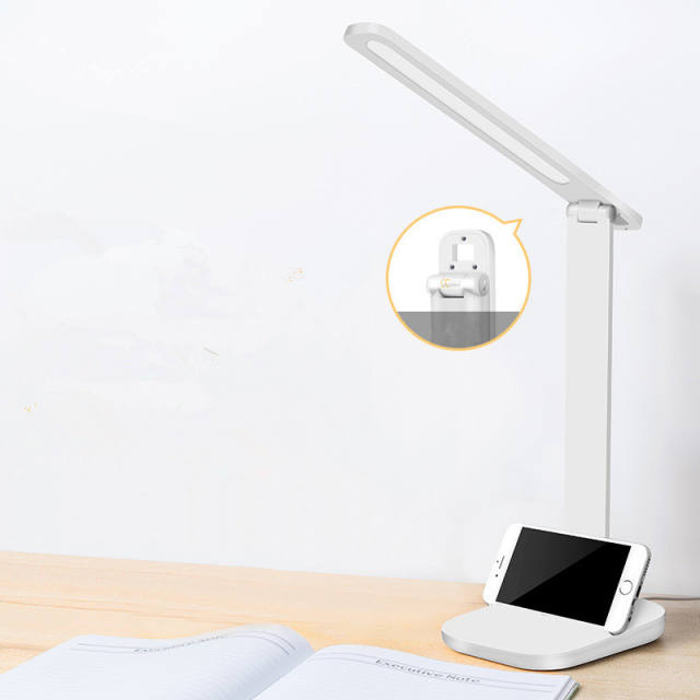 Led Desk Lamp 3 Colors Touch Stepless Dimming Foldable Table Lamp Bedside Reading Eye Protection Desk Lights Bedroom Night Light