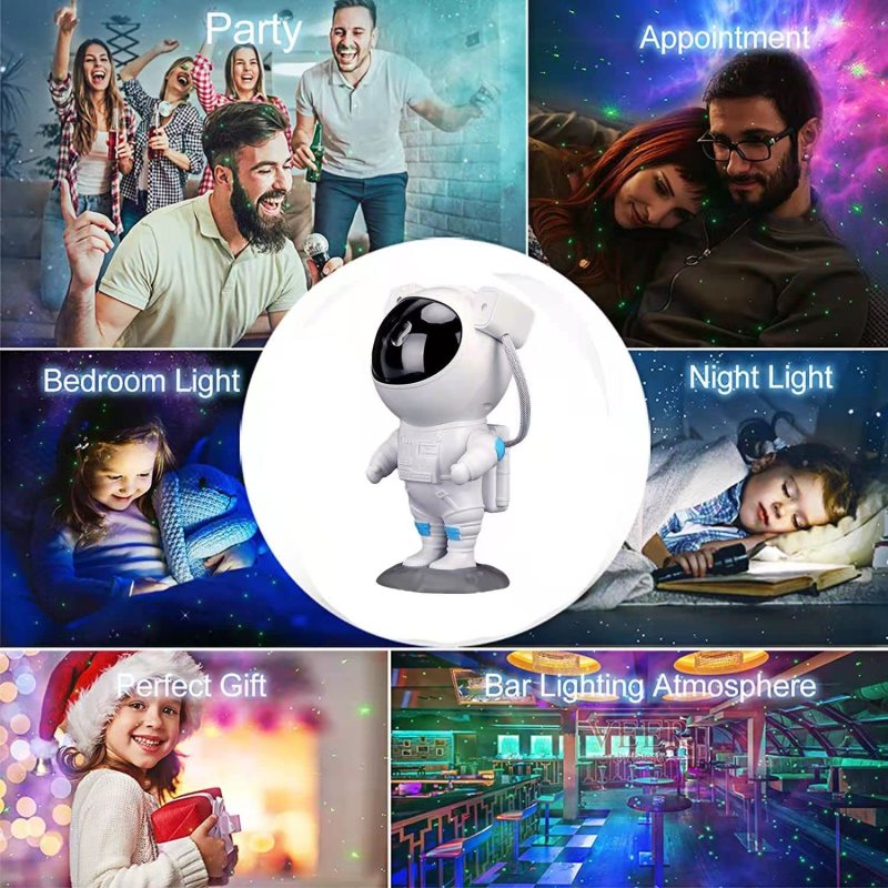 Astronaut Starry Sky Projector With Remote Control Romantic Spaceman Starry Sky Lights Atmosphere Lamp 360° Rotate Perfect