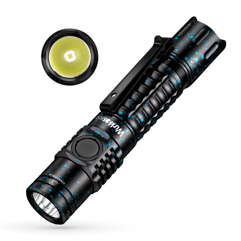 Wurkkos FC12 New Color USB C Rechargeable Tactical Flashlight SFT40 2000lm 345M Throw Powerful Torch with Tail Switch 2 Groups