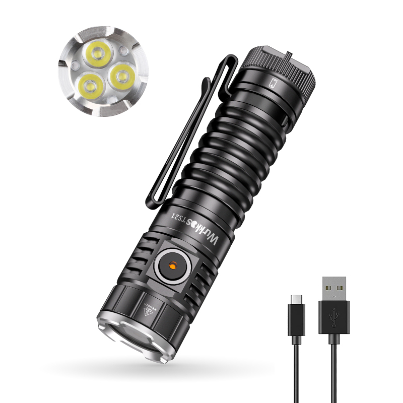 Wurkkos TS21 New with Anduril 2.0 Nichia 219C 90CRI 5000K USB C Rechargeable 21700 LED Flashlight