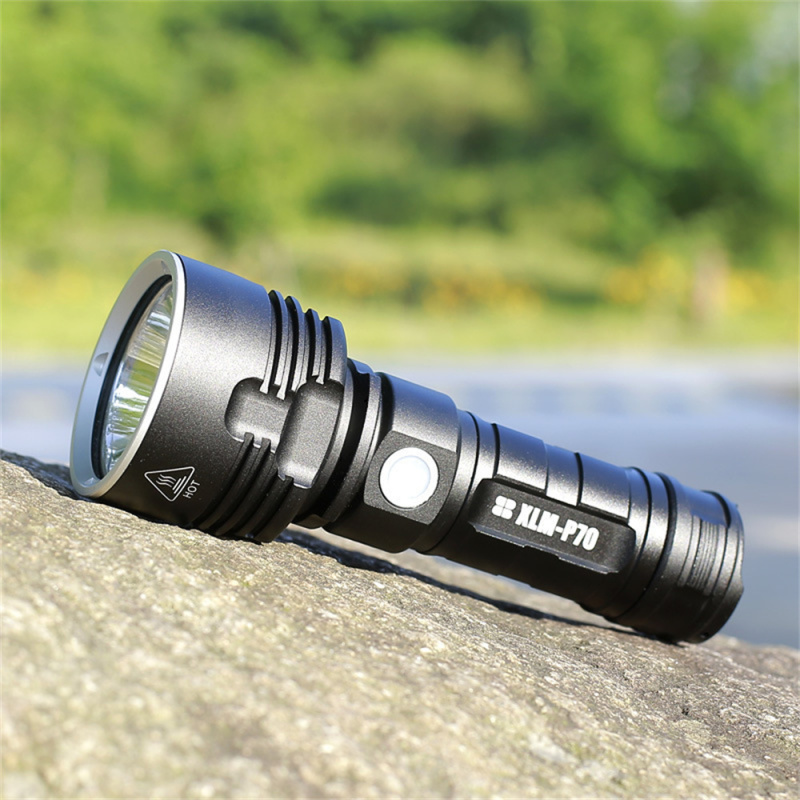 Flashlight USB Rechargeable Aluminum 26650 battery 3 Modes Multifunctional Portable Flashlight Torch Light with Power Bank Camp