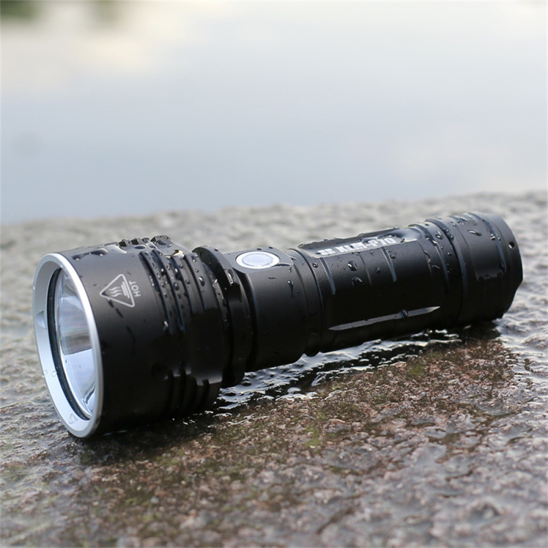 Flashlight USB Rechargeable Aluminum 26650 battery 3 Modes Multifunctional Portable Flashlight Torch Light with Power Bank Camp