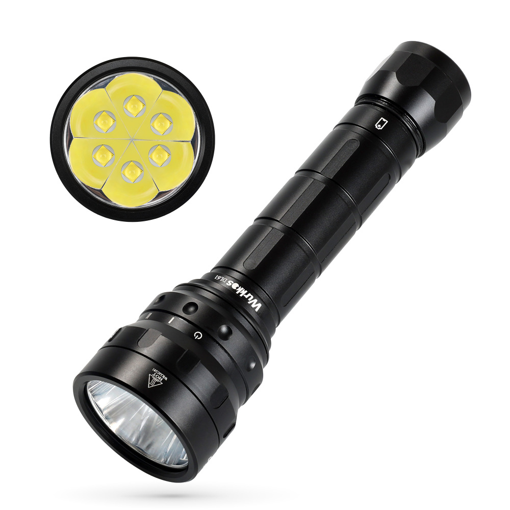 Wurkkos DL61 Powerful Bright Diving Flashlight 7000lm 6* XPL2 Dual 26650 Dive Light 4 Modes