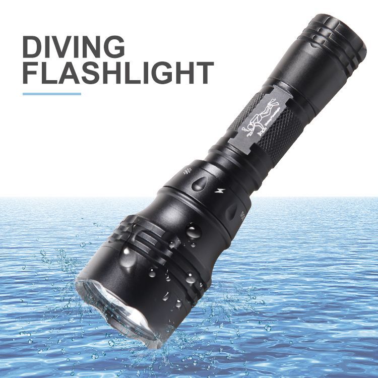 K-46 Super Bright Dive Light XML-T6 18650 Powerful Diving